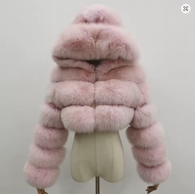 Natural Fur Coat - Rose 🩷