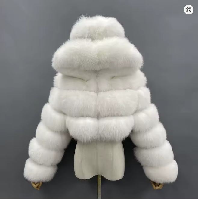 Natural Fur Coat - White 🤍