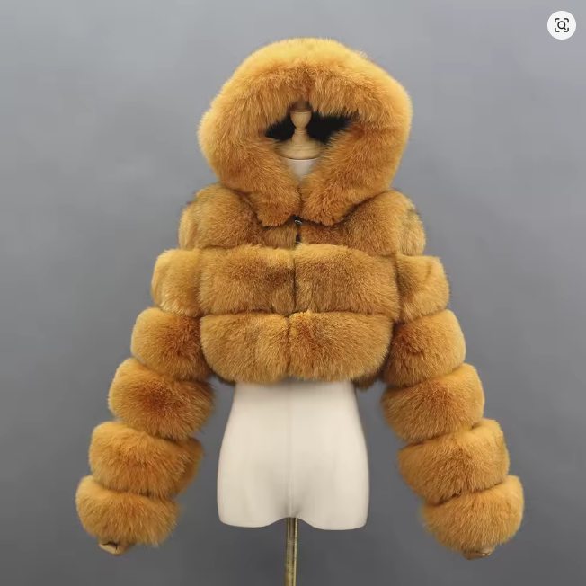 Natural Fur Coat - Gold💛