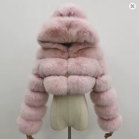 Natural Fur Coat - Rose 🩷