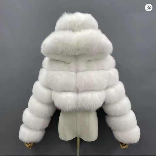 Natural Fur Coat - White 🤍
